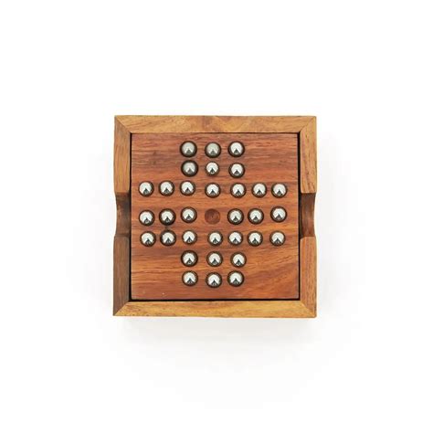 Buy Brain Teaser Wooden Solitaire & Tic Tac Toe I 2 In 1 Game – Mittimate