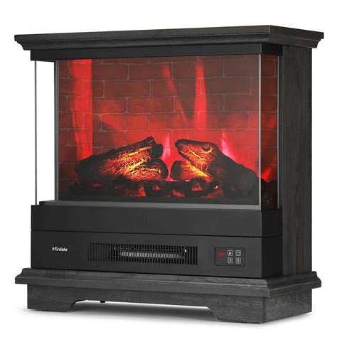 Buy Firelake 27 in. Freestanding Surround Wooden Electric Fireplace ...