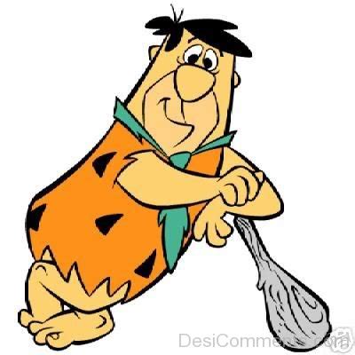 Fred Flinstone Holding Something - DesiComments.com