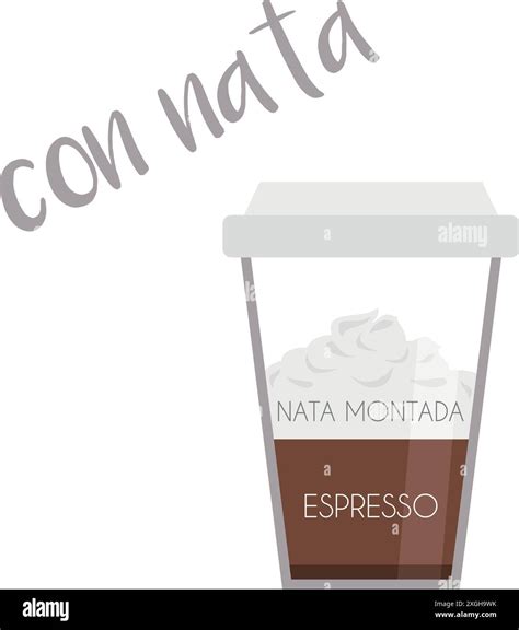 Vector illustration of an Espresso with Whipped Cream coffee cup icon ...