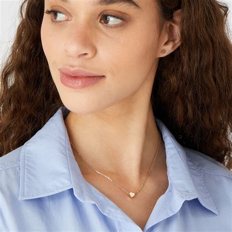 Accessorize London Women's Gold Solid Heart Pendant Necklace ...