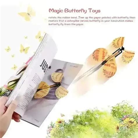 Magic Clockwork Flying Butterflies and Bats Prank Toy Gender Reveal Prop