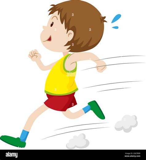 Little boy running fast Stock Vector Image & Art - Alamy