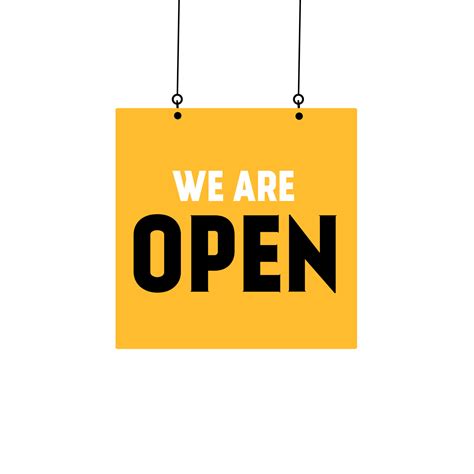 We are open sign. Lettering for poster, label, sticker, flyer, header ...