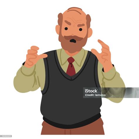 Furrowed Brows And Stern Gaze Define The Angry Senior Man His ...