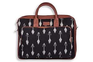 Buy Amigoes Ikat Arrow Jute/Khadi Adjustable Shoulder Strap Laptop Bag ...