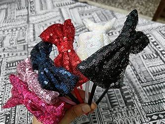 Fashion Alley Shiny Sequence Glitter Bow Hair Band for Baby Girl's ...