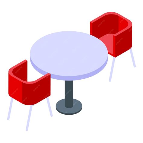 Premium Vector | Meeting table icon isometric of meeting table vector ...