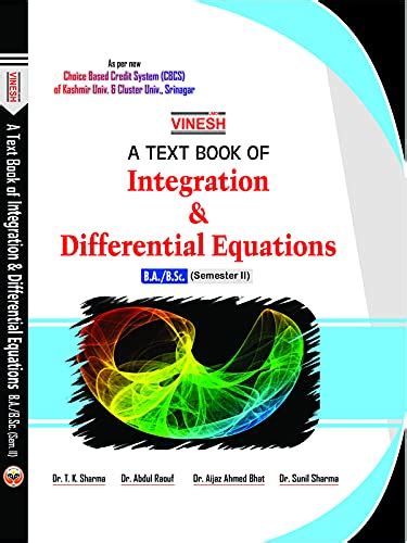 Buy Vinesh A Text Book of Integration & Differential Equations B.A./ B ...