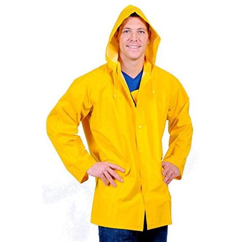 Galeton 7960-S-YW Repel Rainwear 0.35mm PVC/Polyester Rain Jacket with ...