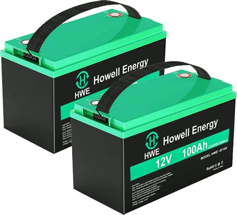 Buy 12V Battery, HWE 12V 100Ah Lithium Battery 4000 Cycles Rechargeable ...