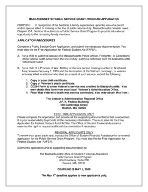 Fillable Online osfa mass 2008-09 PubServ Application for New Applicant ...