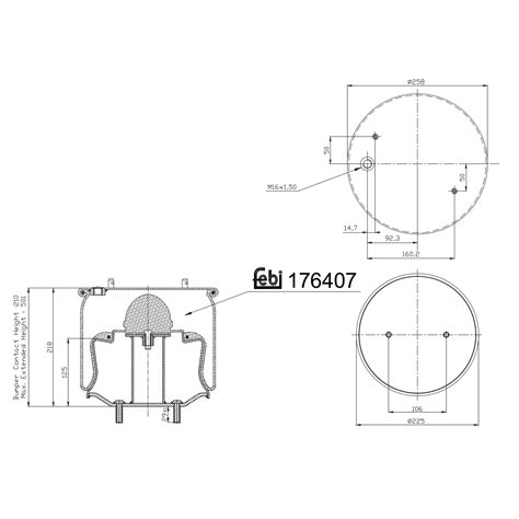 febi | 176407 | Fuelle con pistón de acero | bilstein group partsfinder ...