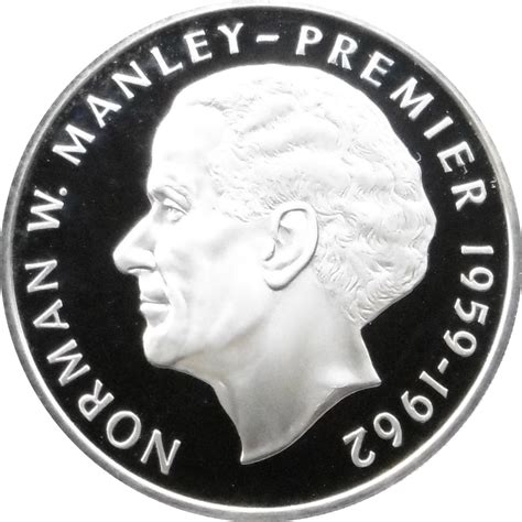 5 Dollars (Norman W. Manley; silver; small type) - Jamaica – Numista