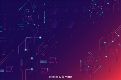 Abstract gradient circuit board background | Free Vector