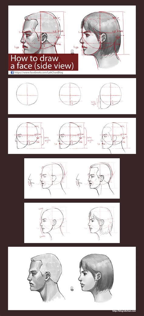 Profile Face Drawing Tutorial