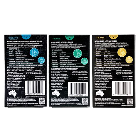 Tempt Extra Time, Extra Lube And Regular Condoms – Temptwellness