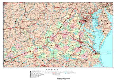 Map Of Virginia Showing Cities