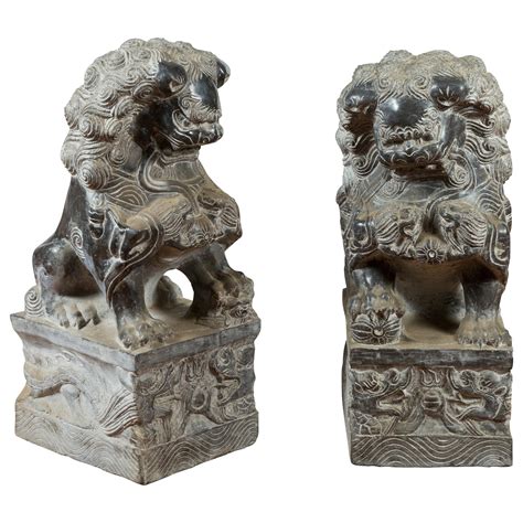 Indoor/Outdoor Lacquered Resin Massive Foo Dogs/Lions at 1stDibs ...