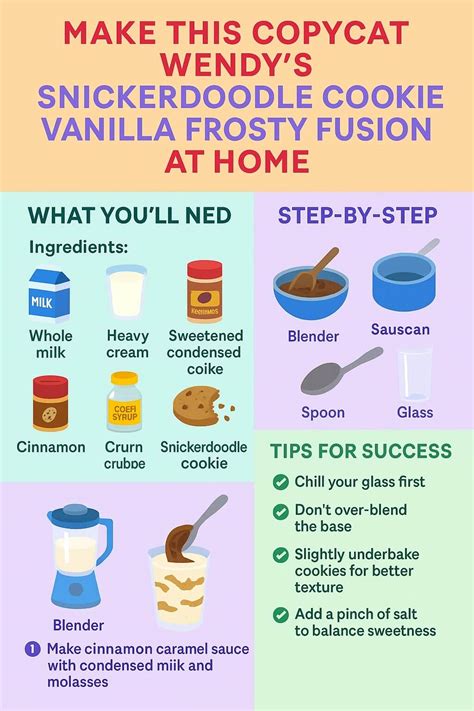 Copycat Wendy’s Snickerdoodle Cookie Vanilla Frosty Fusion Recipe ...