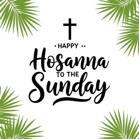 Happy Hosanna Sunday Palm Sunday Blessings and Faith 60458402 Vector ...
