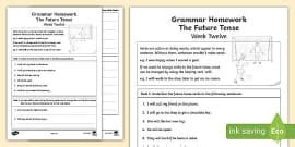 Grammar Homework Week Two (teacher made) - Twinkl