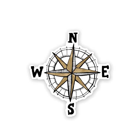 compass sticker – InkyPrinty
