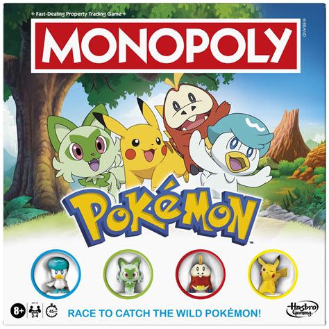 Amazon.com: Monopoly Pokémon Edition Board Game | Ages 8 and Up | 2 to ...