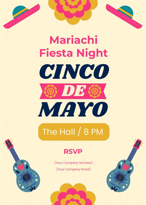 Cinco De Mayo Invitation Card Template - Edit Online & Download Example ...