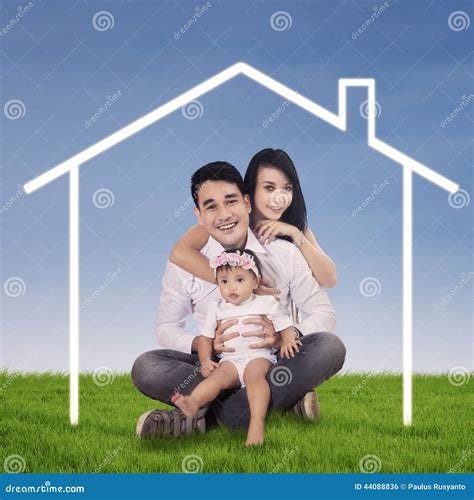 Happy Family and Dream Home Stock Photo - Image of indonesia, childhood ...