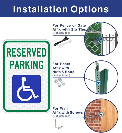 Faittoo Reserved Parking Sign, Handicap Parking with Picture India | Ubuy