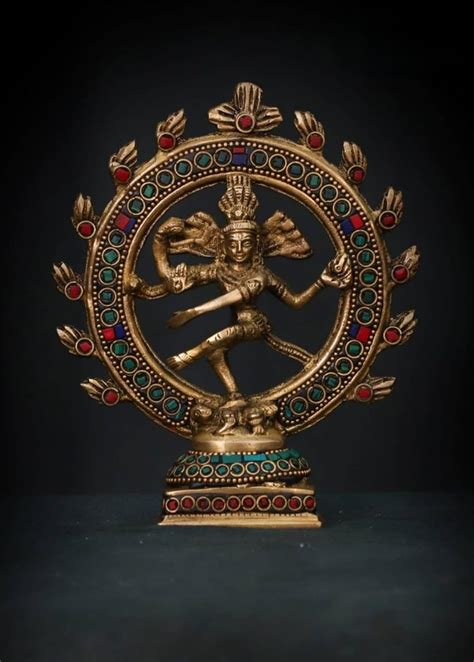 Buy RUGDOLL Brass Natraj Statue, Dancing Shiva Idol, Rudra Shiva ...
