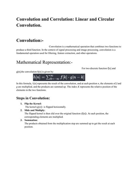 Image result for Scientific Analysis of Linear and Circular Convolution Graph