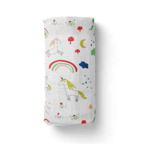 Baby Muslin Swaddle -100x100 cm - Unicorn – Moms Home