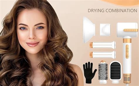 BLURISM Blow Dryer Brush 7 in One, Negative Ion Hair Dryer Brush Set ...
