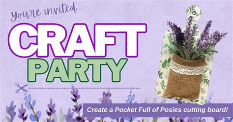 Craft Party: Pocket Full of Posies Cutting Board, 301 N Sandusky Ave ...