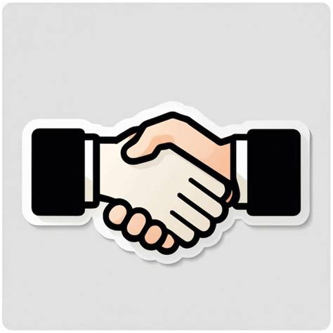 Business Handshake Sticker 的图像结果
