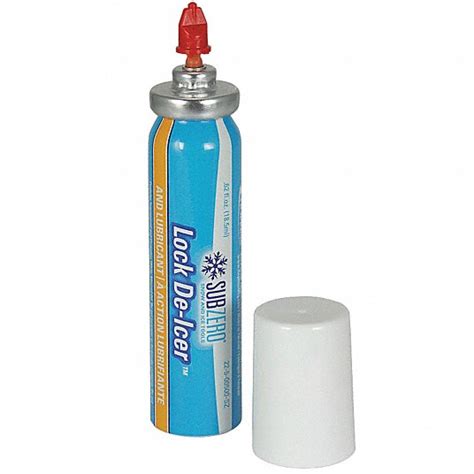 SUBZERO, Aerosol Can, 0.63 oz Container Size, Lock De-Icer - 1EZH2|22-5 ...