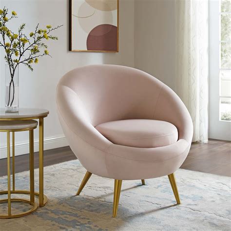 Circuit Performance Velvet Accent Chair in Pink | Accent chairs, Velvet ...