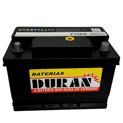 Bateria Automotiva Duran 75ah 12v DX Cx Alta Free Selada CCA 650ah 15M ...