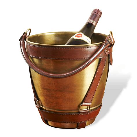 Fontana Leather Wine Cooler | Frontgate