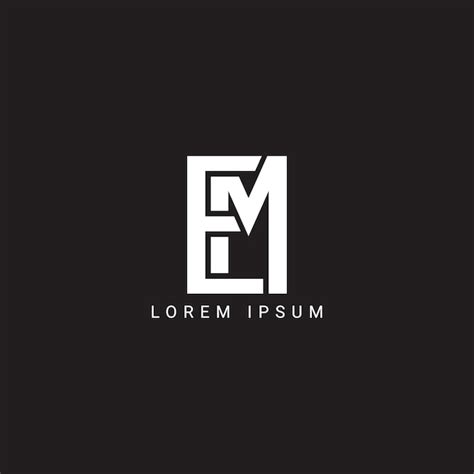 Alphabet letters logo em me e and m | Premium Vector
