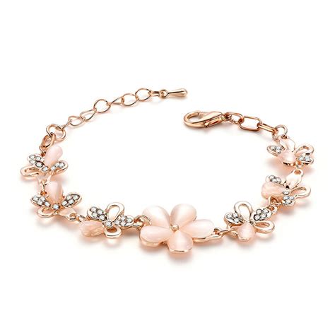 Rose Gold Flower Bracelet – Vembley