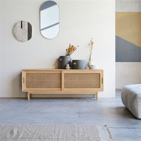 Travis TV Unit - Rattan & Mango Wood Media Console | Ramgarh – Ramgarh ...