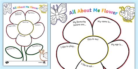 All About Me Flower Writing Template - Twinkl - KS1