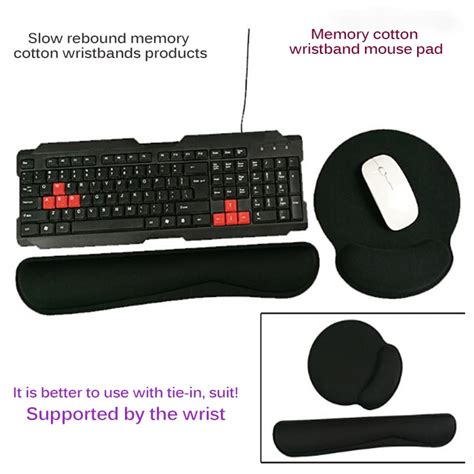 Buy Lemonbest Black Keyboard Tray Memory Foam Natural Rubber Bottom ...