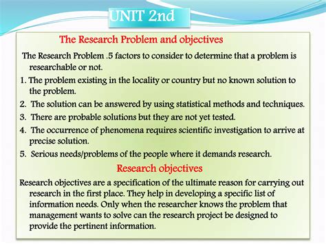The Research Problem and objectives | PPTX