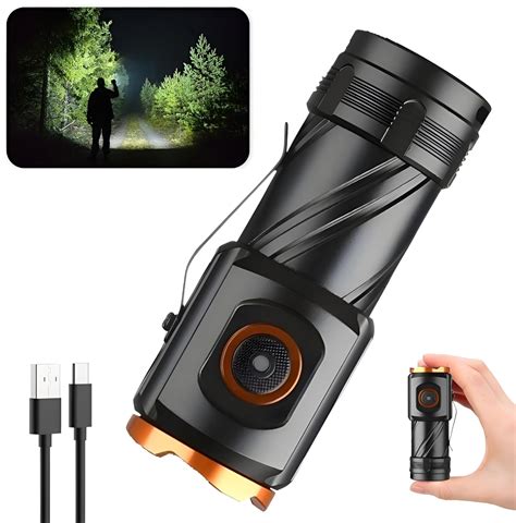 Feelon LED Flashlight, 10000 Lumens High Power 5 Modes Rechargeable ...