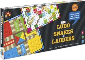 zhirk LUDO AND SNAKES & LADDERS (Big), Contains: 1 Dice, 16 Pegs in Red ...