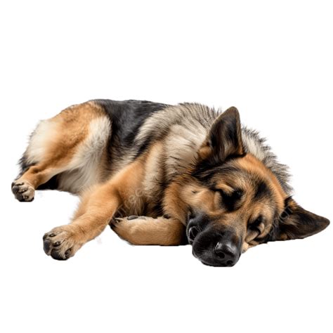 German Shepherd Dog Is Sleeping Transparent Background, German Shepherd ...
